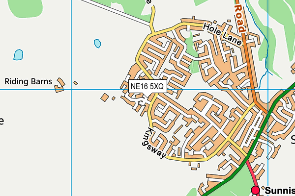 NE16 5XQ map - OS VectorMap District (Ordnance Survey) NE16 5XQ map - OS VectorMap District (Ordnance Survey)