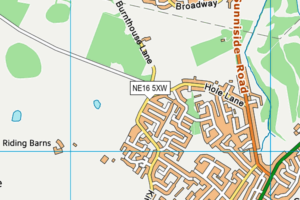 NE16 5XW map - OS VectorMap District (Ordnance Survey) NE16 5XW map - OS VectorMap District (Ordnance Survey)