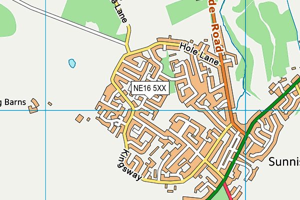 NE16 5XX map - OS VectorMap District (Ordnance Survey)