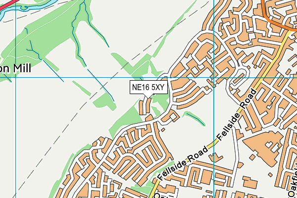 NE16 5XY map - OS VectorMap District (Ordnance Survey) NE16 5XY map - OS VectorMap District (Ordnance Survey)