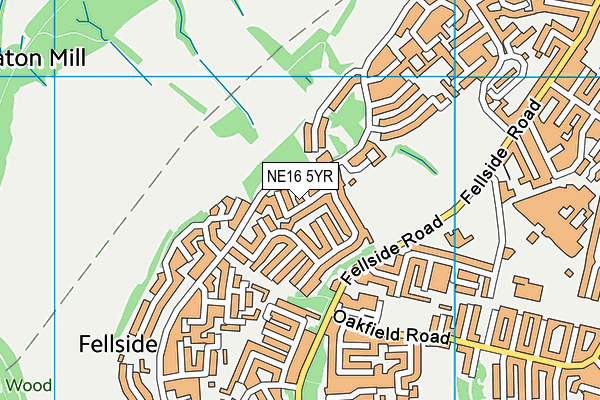 NE16 5YR map - OS VectorMap District (Ordnance Survey) NE16 5YR map - OS VectorMap District (Ordnance Survey)