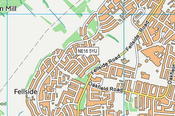 NE16 5YU map - OS VectorMap District (Ordnance Survey) NE16 5YU map - OS VectorMap District (Ordnance Survey)