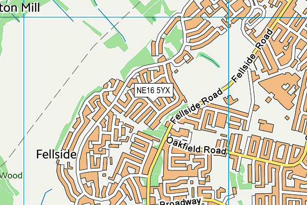 NE16 5YX map - OS VectorMap District (Ordnance Survey) NE16 5YX map - OS VectorMap District (Ordnance Survey)