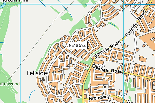 NE16 5YZ map - OS VectorMap District (Ordnance Survey) NE16 5YZ map - OS VectorMap District (Ordnance Survey)