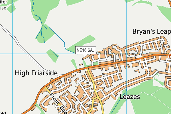 NE16 6AJ map - OS VectorMap District (Ordnance Survey) NE16 6AJ map - OS VectorMap District (Ordnance Survey)