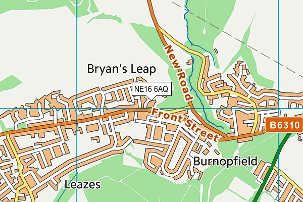 NE16 6AQ map - OS VectorMap District (Ordnance Survey)