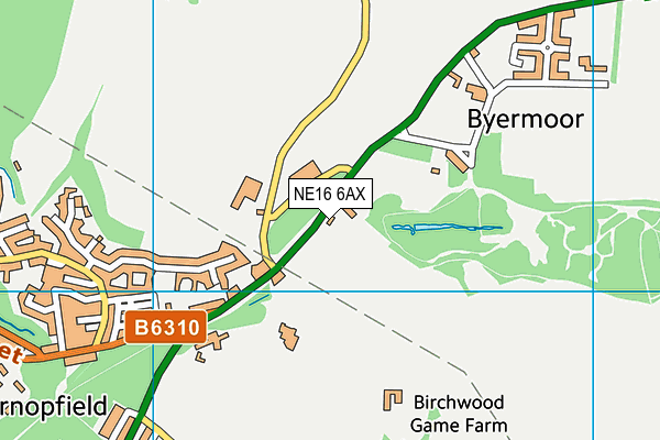 NE16 6AX map - OS VectorMap District (Ordnance Survey) NE16 6AX map - OS VectorMap District (Ordnance Survey)
