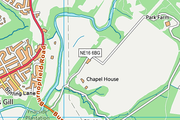 NE16 6BG map - OS VectorMap District (Ordnance Survey)