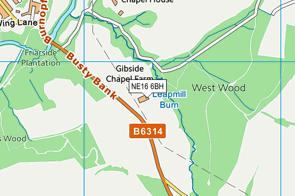 NE16 6BH map - OS VectorMap District (Ordnance Survey) NE16 6BH map - OS VectorMap District (Ordnance Survey)