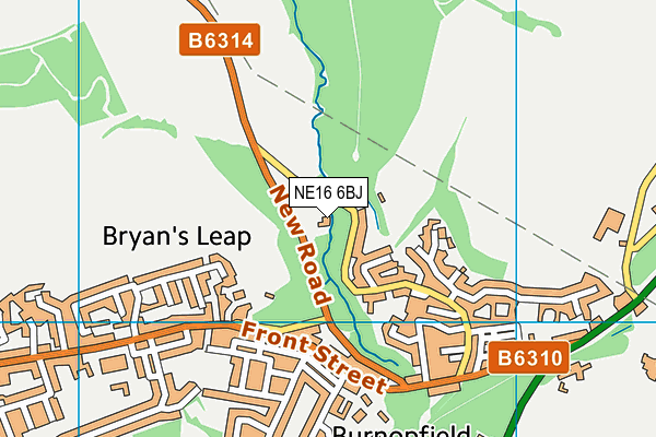 NE16 6BJ map - OS VectorMap District (Ordnance Survey)