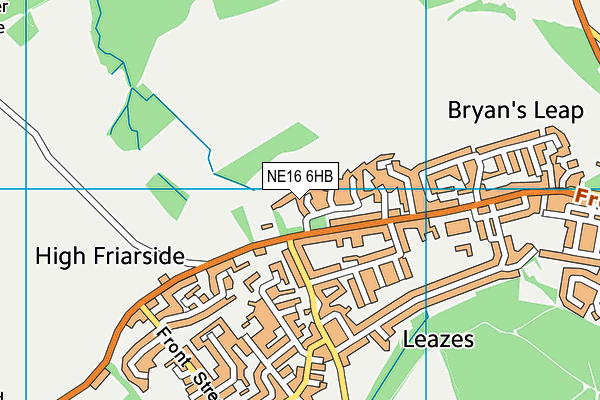 NE16 6HB map - OS VectorMap District (Ordnance Survey)