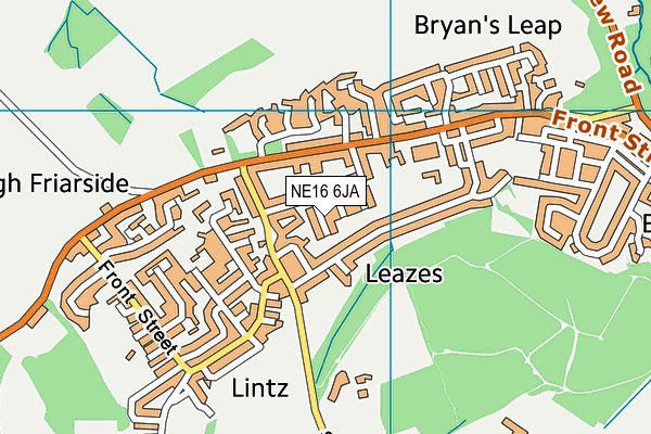 NE16 6JA map - OS VectorMap District (Ordnance Survey) NE16 6JA map - OS VectorMap District (Ordnance Survey)