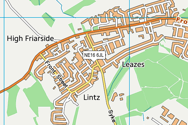 NE16 6JL map - OS VectorMap District (Ordnance Survey) NE16 6JL map - OS VectorMap District (Ordnance Survey)