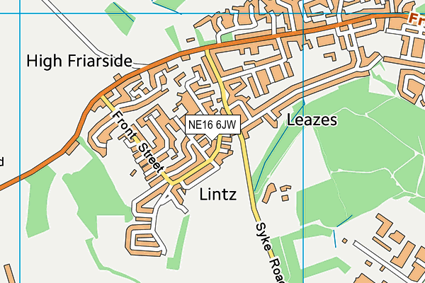 NE16 6JW map - OS VectorMap District (Ordnance Survey) NE16 6JW map - OS VectorMap District (Ordnance Survey)