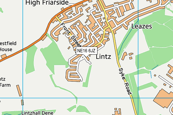 NE16 6JZ map - OS VectorMap District (Ordnance Survey) NE16 6JZ map - OS VectorMap District (Ordnance Survey)