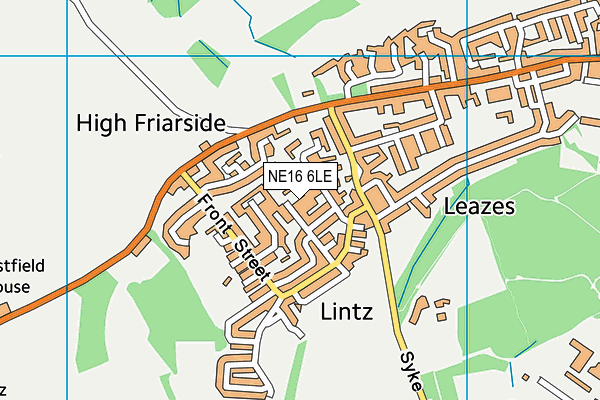 NE16 6LE map - OS VectorMap District (Ordnance Survey) NE16 6LE map - OS VectorMap District (Ordnance Survey)