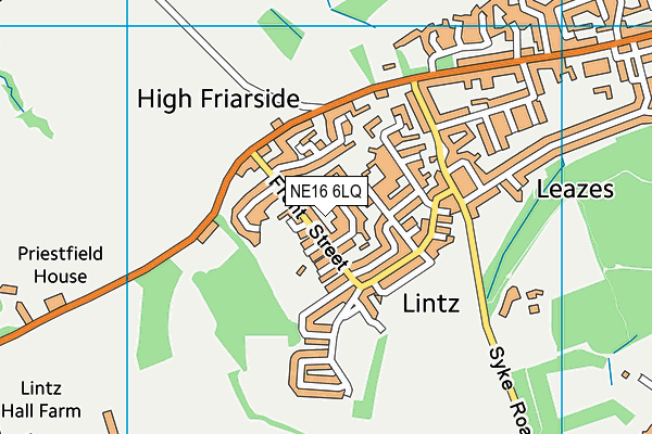 NE16 6LQ map - OS VectorMap District (Ordnance Survey) NE16 6LQ map - OS VectorMap District (Ordnance Survey)