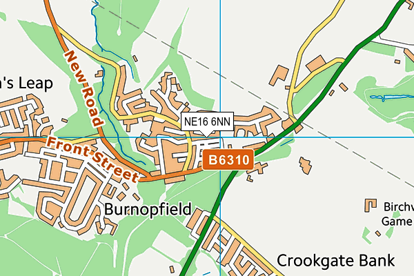 NE16 6NN map - OS VectorMap District (Ordnance Survey)