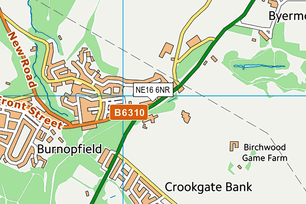 NE16 6NR map - OS VectorMap District (Ordnance Survey)