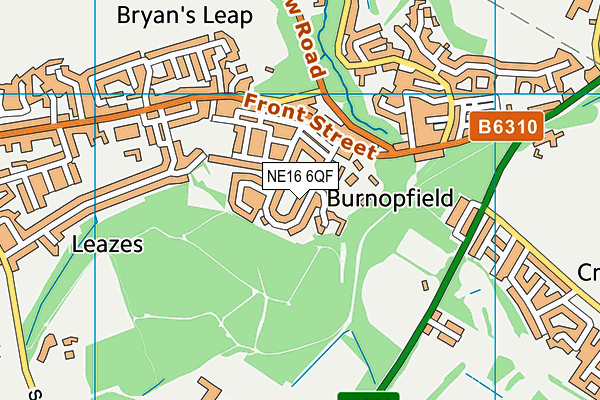 NE16 6QF map - OS VectorMap District (Ordnance Survey) NE16 6QF map - OS VectorMap District (Ordnance Survey)
