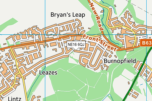 NE16 6QJ map - OS VectorMap District (Ordnance Survey)