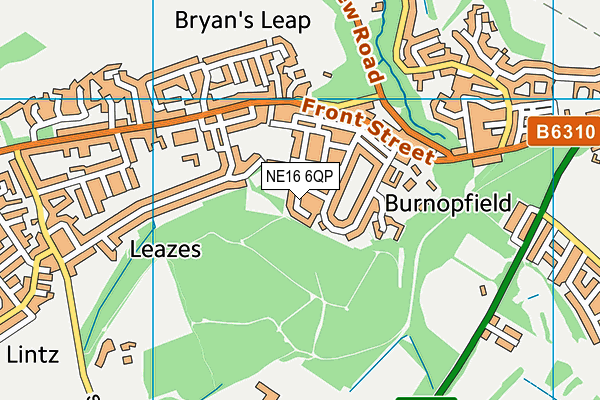 NE16 6QP map - OS VectorMap District (Ordnance Survey) NE16 6QP map - OS VectorMap District (Ordnance Survey)