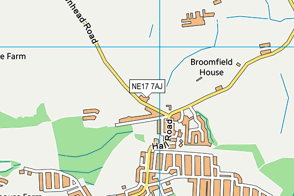 NE17 7AJ map - OS VectorMap District (Ordnance Survey) NE17 7AJ map - OS VectorMap District (Ordnance Survey)