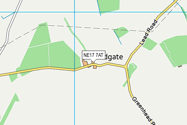 NE17 7AT map - OS VectorMap District (Ordnance Survey) NE17 7AT map - OS VectorMap District (Ordnance Survey)
