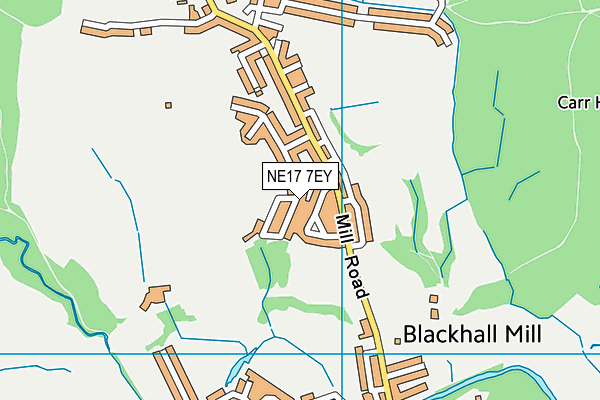 NE17 7EY map - OS VectorMap District (Ordnance Survey) NE17 7EY map - OS VectorMap District (Ordnance Survey)