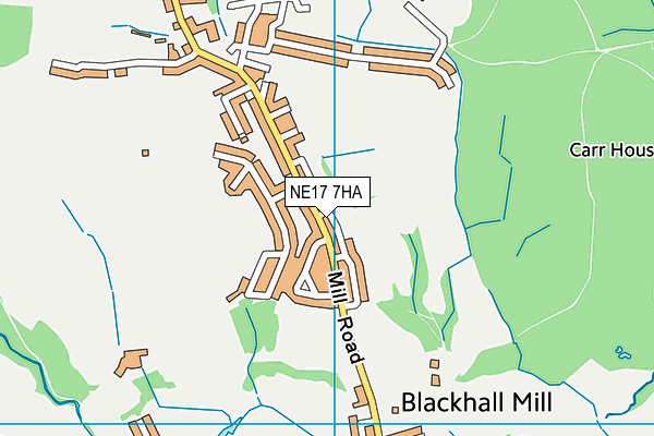 NE17 7HA map - OS VectorMap District (Ordnance Survey) NE17 7HA map - OS VectorMap District (Ordnance Survey)