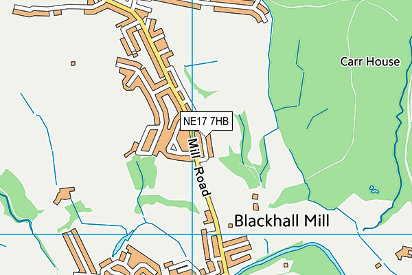 NE17 7HB map - OS VectorMap District (Ordnance Survey) NE17 7HB map - OS VectorMap District (Ordnance Survey)
