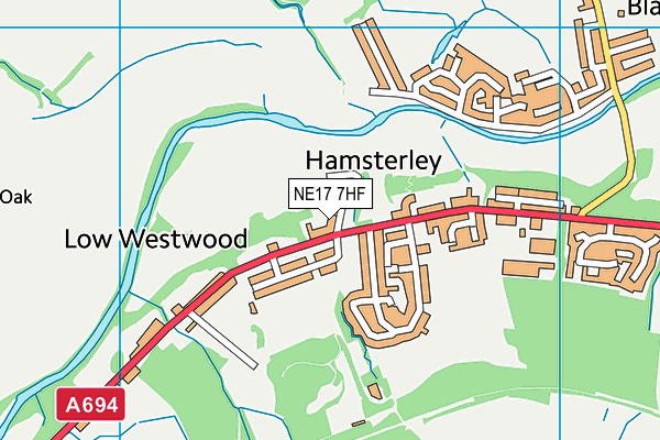 NE17 7HF map - OS VectorMap District (Ordnance Survey) NE17 7HF map - OS VectorMap District (Ordnance Survey)