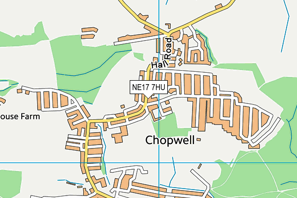 NE17 7HU map - OS VectorMap District (Ordnance Survey)