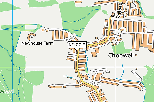 NE17 7JE map - OS VectorMap District (Ordnance Survey) NE17 7JE map - OS VectorMap District (Ordnance Survey)