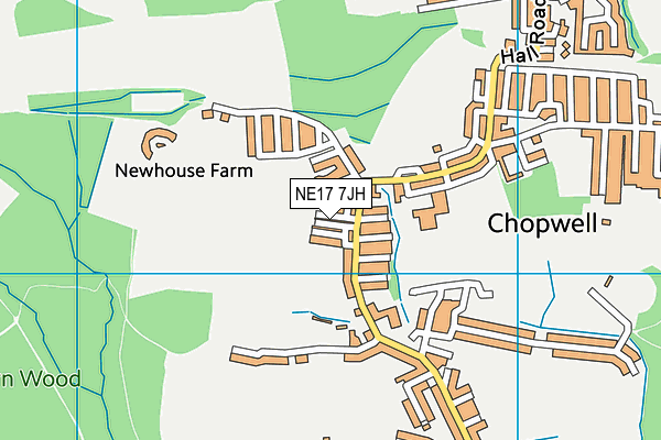 NE17 7JH map - OS VectorMap District (Ordnance Survey) NE17 7JH map - OS VectorMap District (Ordnance Survey)