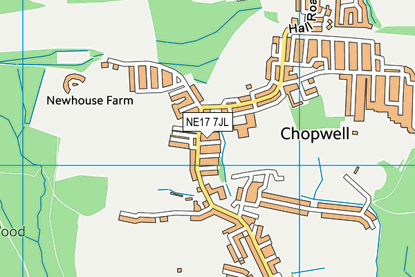 NE17 7JL map - OS VectorMap District (Ordnance Survey) NE17 7JL map - OS VectorMap District (Ordnance Survey)