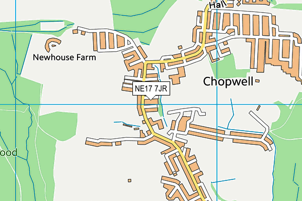 NE17 7JR map - OS VectorMap District (Ordnance Survey) NE17 7JR map - OS VectorMap District (Ordnance Survey)