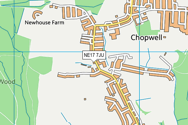 NE17 7JU map - OS VectorMap District (Ordnance Survey)