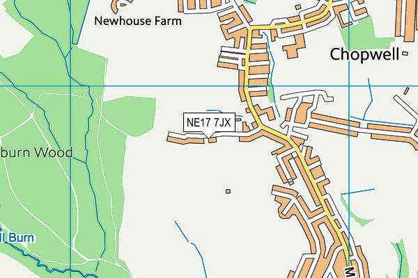 NE17 7JX map - OS VectorMap District (Ordnance Survey) NE17 7JX map - OS VectorMap District (Ordnance Survey)