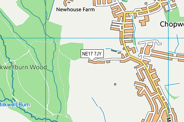 NE17 7JY map - OS VectorMap District (Ordnance Survey) NE17 7JY map - OS VectorMap District (Ordnance Survey)