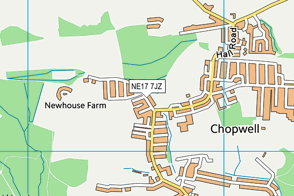 NE17 7JZ map - OS VectorMap District (Ordnance Survey) NE17 7JZ map - OS VectorMap District (Ordnance Survey)