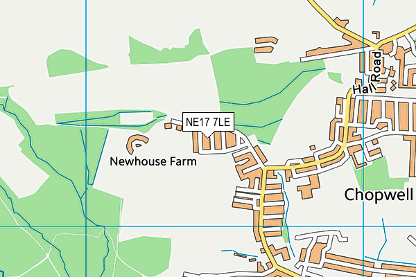 NE17 7LE map - OS VectorMap District (Ordnance Survey) NE17 7LE map - OS VectorMap District (Ordnance Survey)