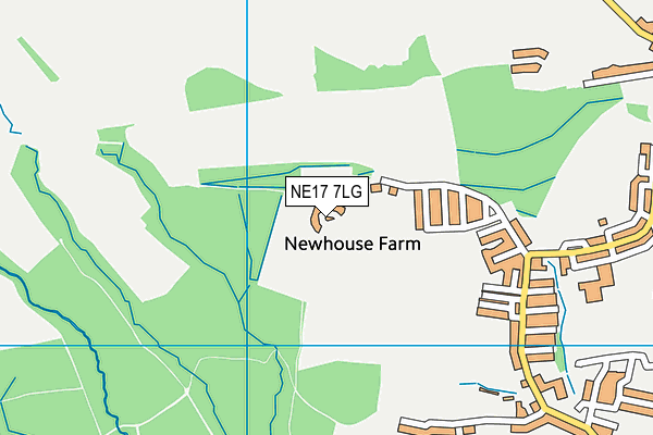 NE17 7LG map - OS VectorMap District (Ordnance Survey)