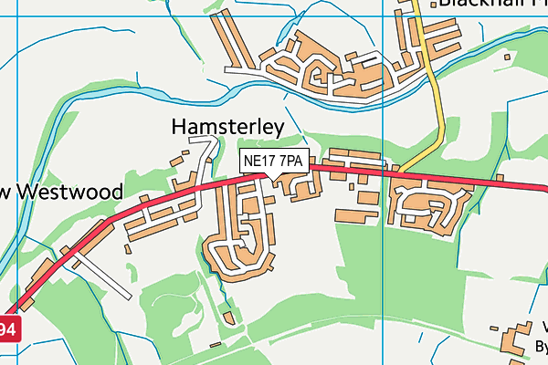 NE17 7PA map - OS VectorMap District (Ordnance Survey) NE17 7PA map - OS VectorMap District (Ordnance Survey)