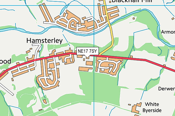 NE17 7SY map - OS VectorMap District (Ordnance Survey) NE17 7SY map - OS VectorMap District (Ordnance Survey)