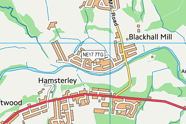 NE17 7TG map - OS VectorMap District (Ordnance Survey) NE17 7TG map - OS VectorMap District (Ordnance Survey)