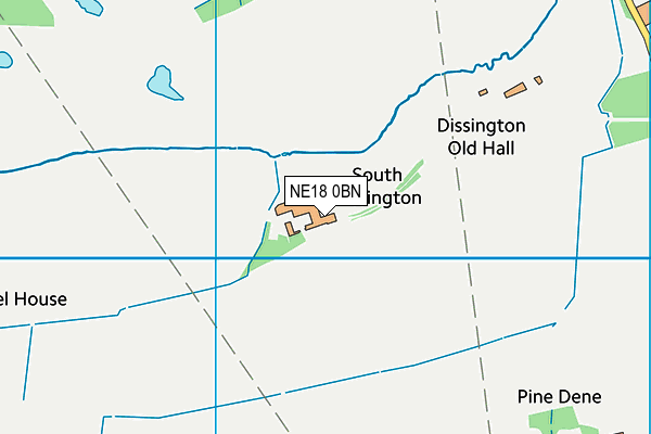 NE18 0BN map - OS VectorMap District (Ordnance Survey) NE18 0BN map - OS VectorMap District (Ordnance Survey)