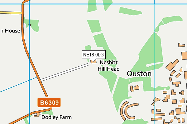 NE18 0LG map - OS VectorMap District (Ordnance Survey) NE18 0LG map - OS VectorMap District (Ordnance Survey)