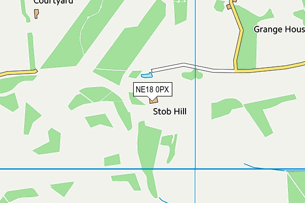 NE18 0PX map - OS VectorMap District (Ordnance Survey) NE18 0PX map - OS VectorMap District (Ordnance Survey)