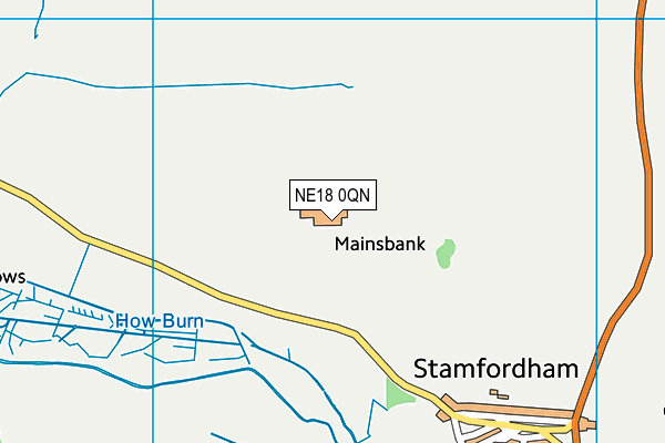 NE18 0QN map - OS VectorMap District (Ordnance Survey) NE18 0QN map - OS VectorMap District (Ordnance Survey)